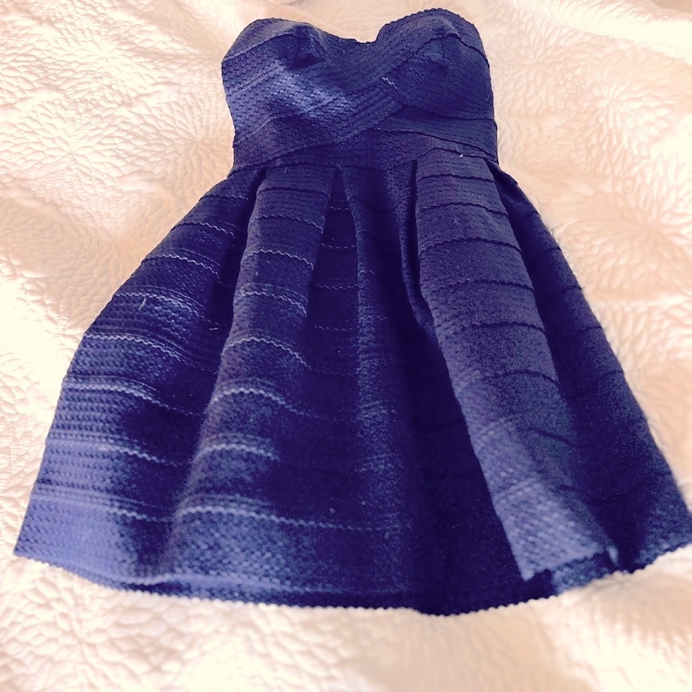 Navy blue short special occasion dress